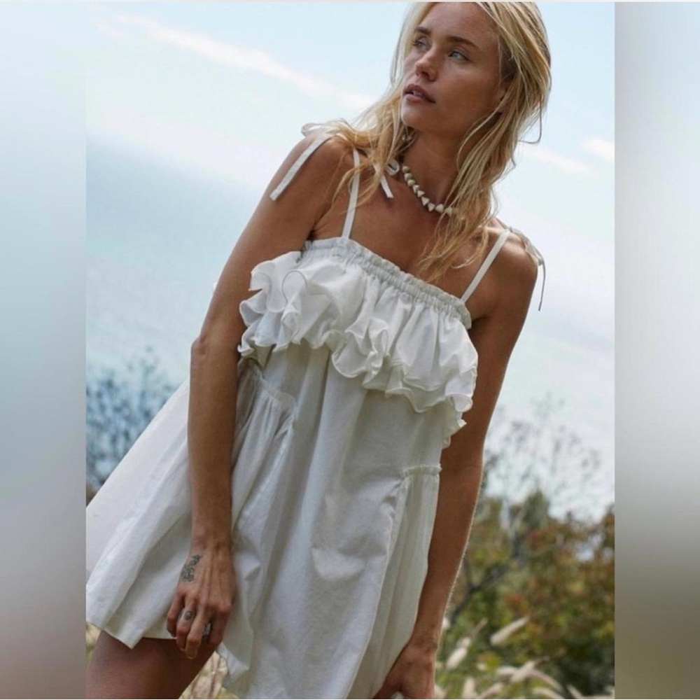 Free people white have a thing for you dress
